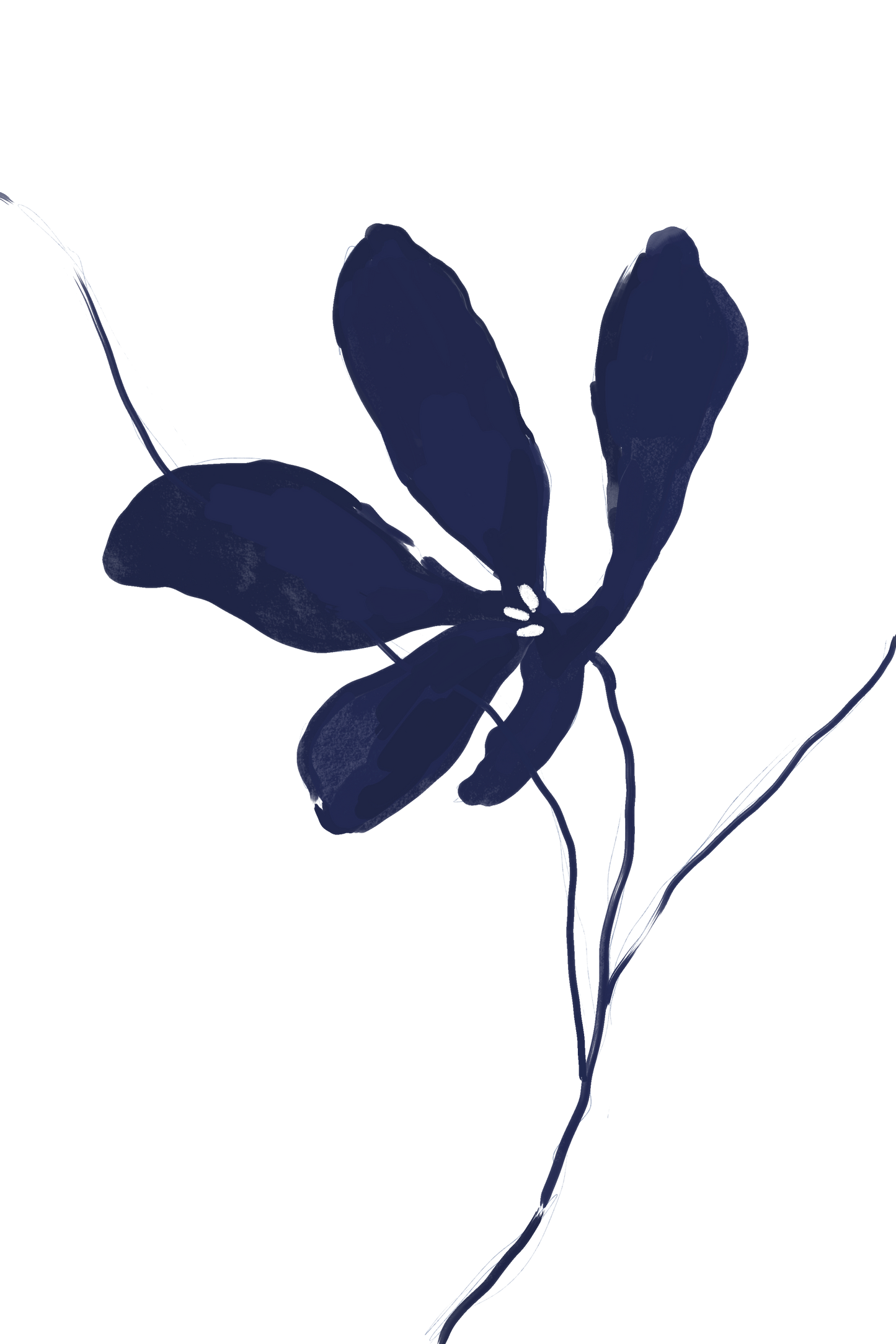 Large single flower | Art Print | Mieke Herregodts